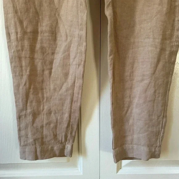 Enzo Costa Easy Pants French Linen Lightweight Summer Women’s size 3 Medium